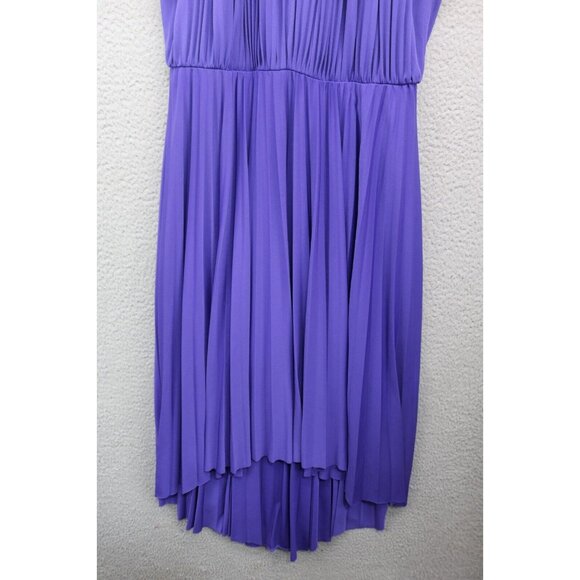 Maggy London Purple Pleated Hi-Lo Dress-Size 10-Summer - Picture 2 of 11